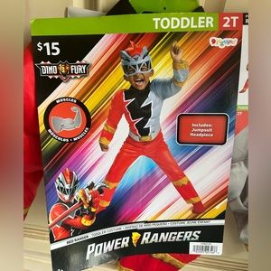 Costume Red Power Ranger - Dino Fury muscles  2T New!